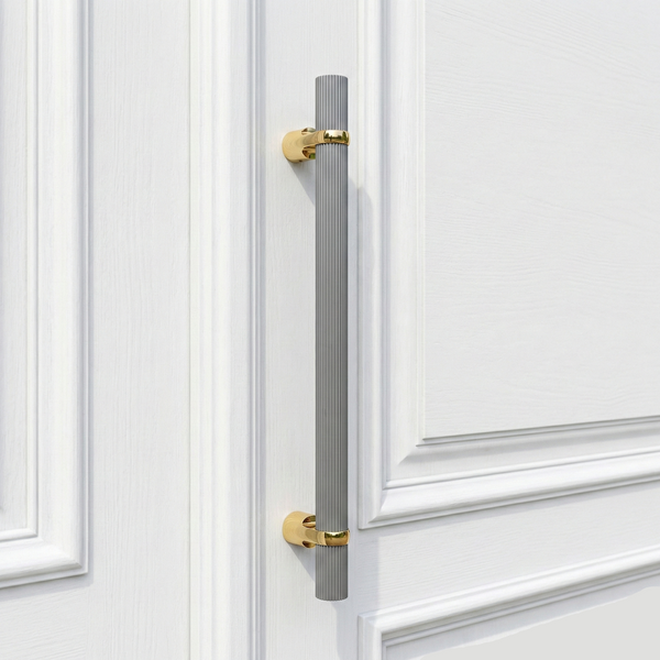 Grandeur Elongated Door Handle in Rose Gold