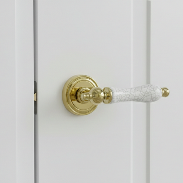 Solstice Cracked Mortise Set – Ceramic Mortise Handles — alternate view