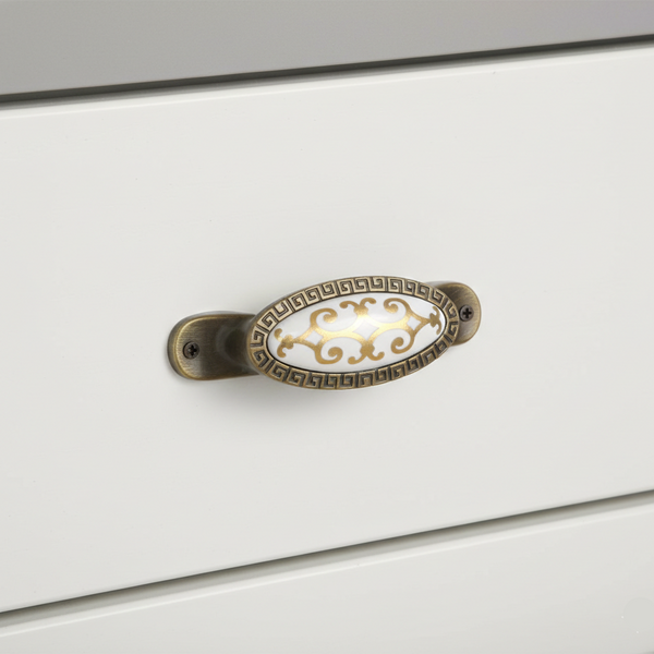 Arcana Arc Cup Pull – Ceramic drawer handle — alternate view