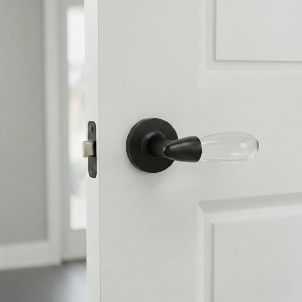 Crystal Vision Mortise Set in Matte Black