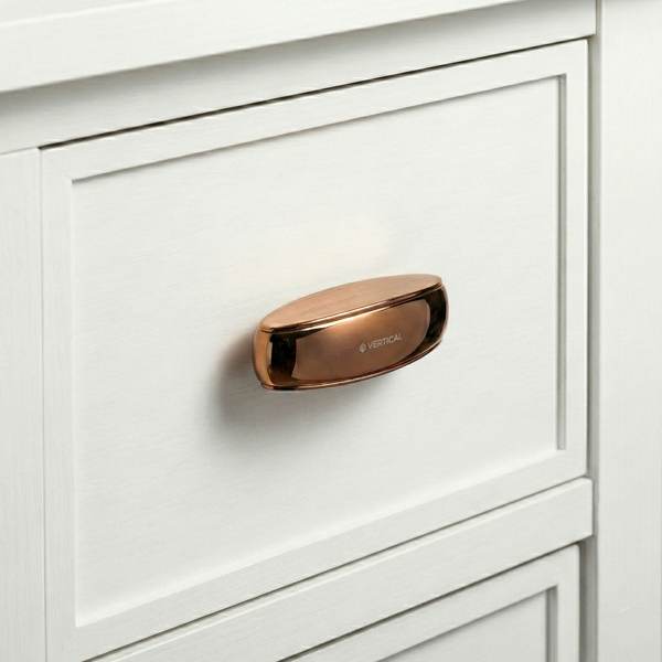 Duo-Finish Flat Bar Knob – Zinc Knob — alternate view