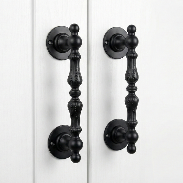 Sculpta Fluted Cabinet Handle in Matte Black