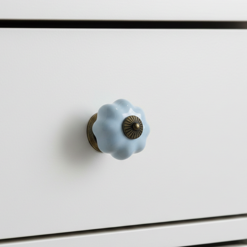 Classic Squat Pumpkin Knob – Ceramic Knob