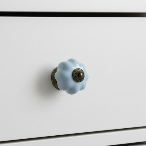 Classic Squat Pumpkin Knob – Ceramic Knob