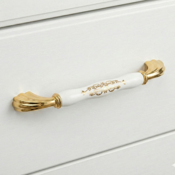 Lumiere Floral Painted Bar Handle