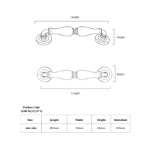 Prestige Bead Long Bar Handle – Ceramic Pull handles — view 5