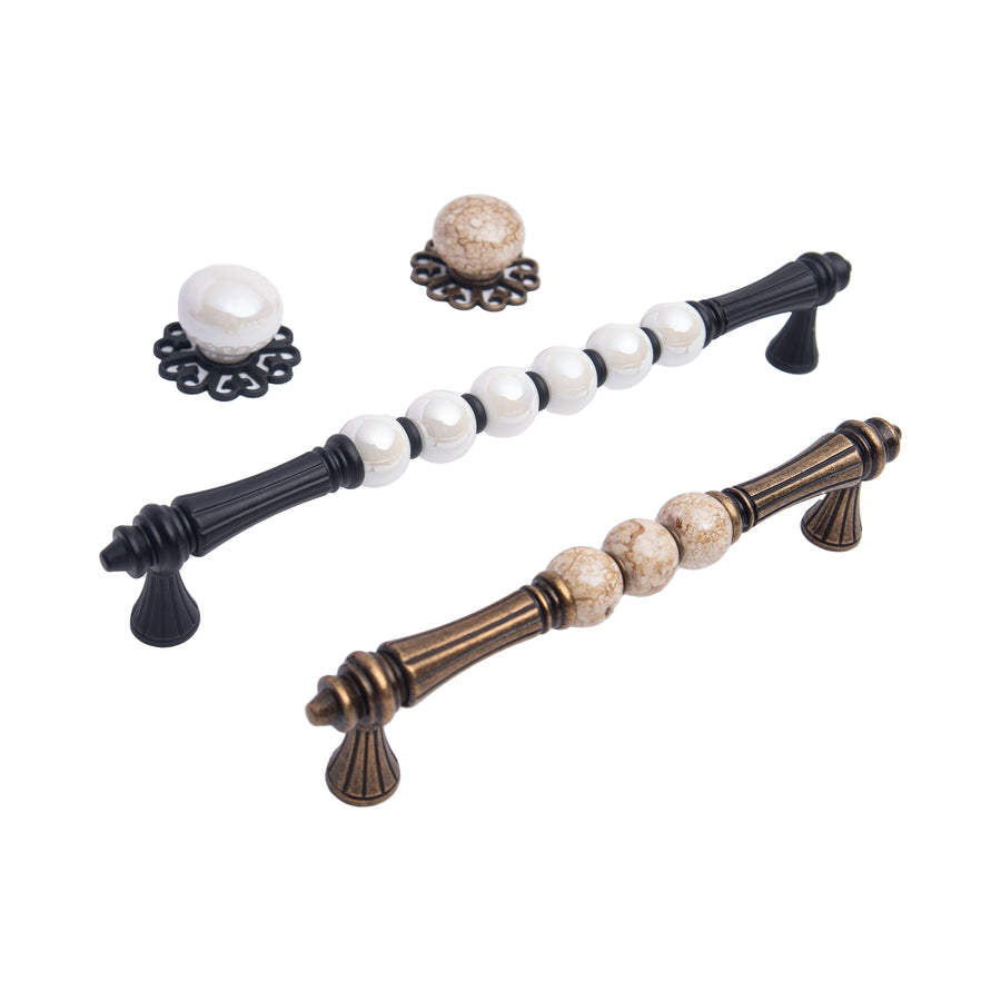 Bellora Curved Dome Bar Handle – Ceramic drawer handle — view 2