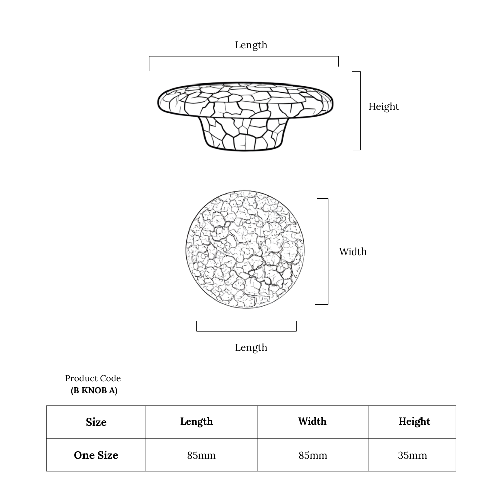 Pebble Disc Knob – Ceramic Knob