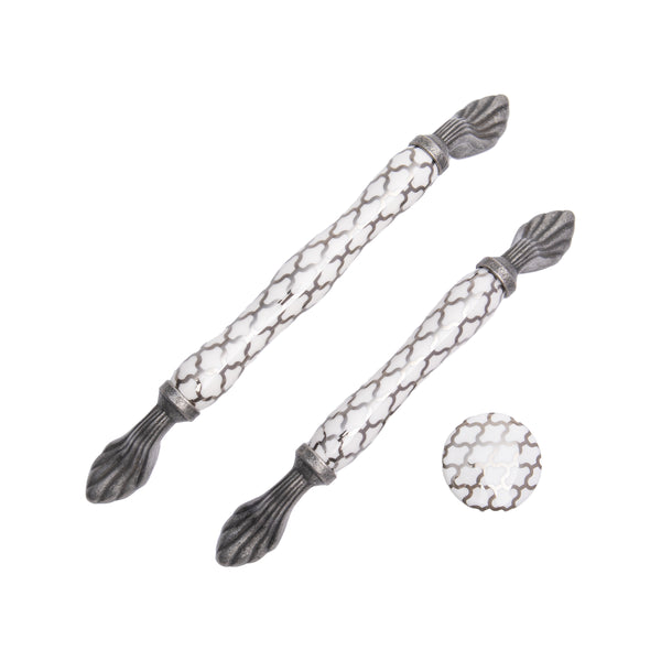 Solaris Dome Bar Handle – Ceramic drawer handle — alternate view