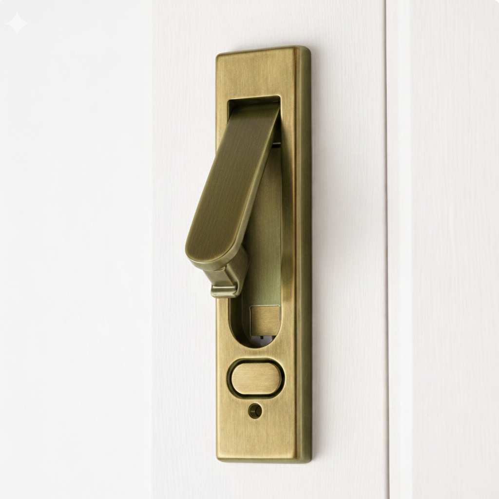Concealed Button  Handle –