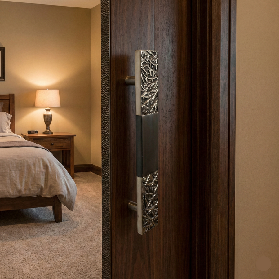 Galaxy Sculpted Brass Door Handle – Brass handles — view 5