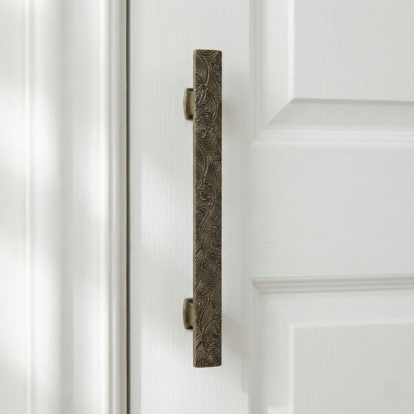 Arc Classic Door Handle in Copper Antique Brass – aluminium long handle