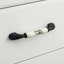 Lumiere Floral Painted Bar Handle – Ceramic drawer handle — view 6
