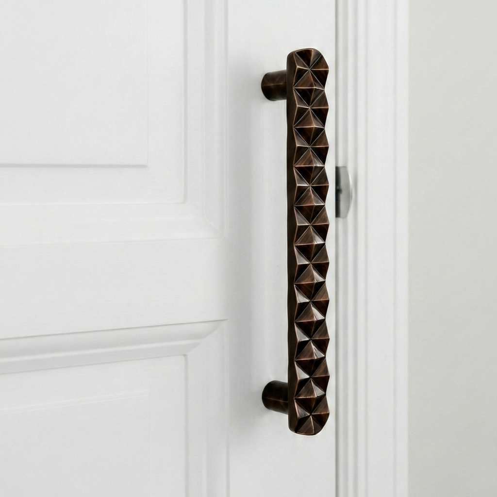 Natural Solid Brass Door Handle V – Brass handles