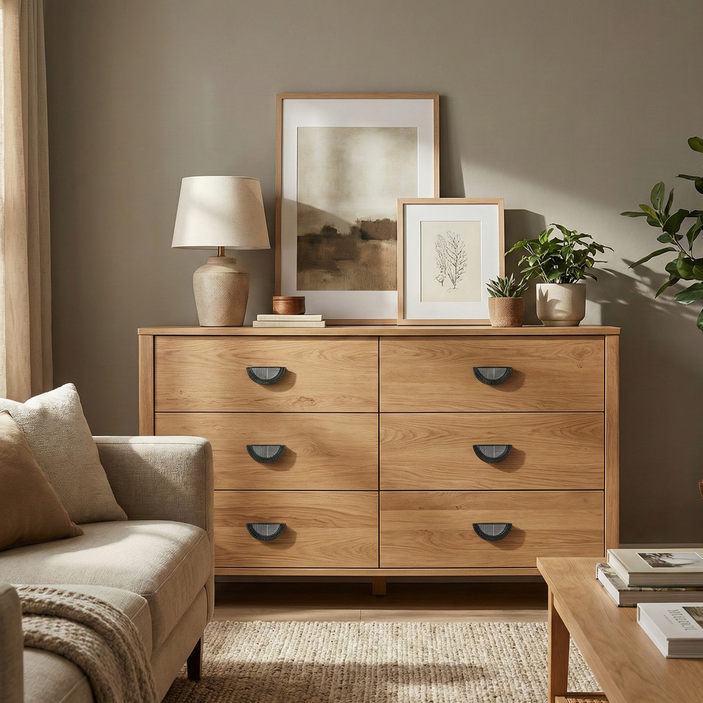 Prowl Arc Cup Pull – Ceramic drawer handle