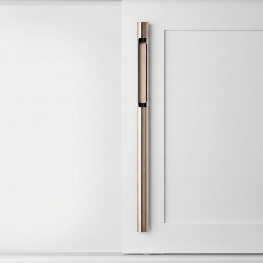 Mirage Slim Landscape Handle in Smoky Rose Gold + PVD Rose Gold – aluminium long handle