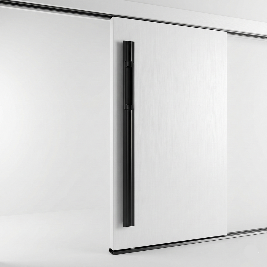 Mirage Slim Landscape Handle in Smoky Black + Black Nickel – aluminium long handle