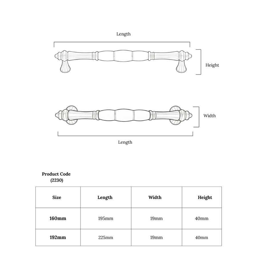 Equinox Rimline Bar Handle – ceramic drawer handle, view 6