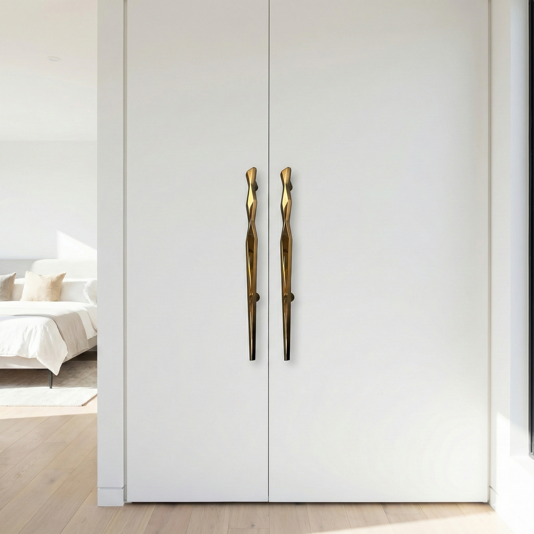 Eiffel Linear Brass Door Handle – Brass handles
