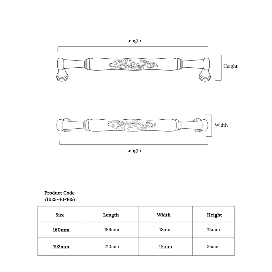Palazzo Oval Bar Handle – Ceramic drawer handle — view 6