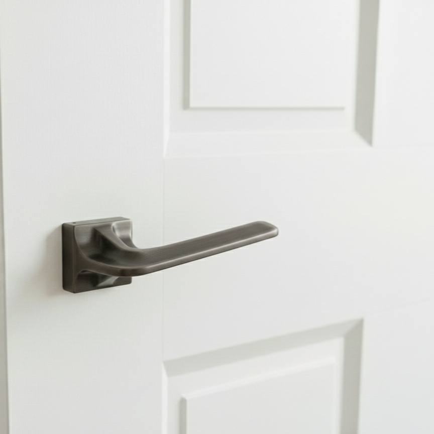 Reverie Lever Mortise Set in Matte Grey – mortise door handle