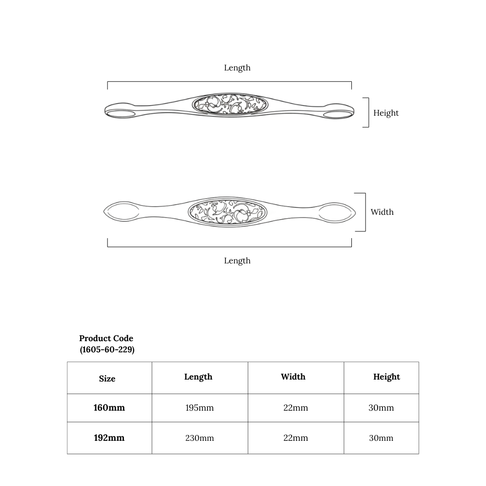 Eclat Low-Profile Bar Handle – Ceramic drawer handle