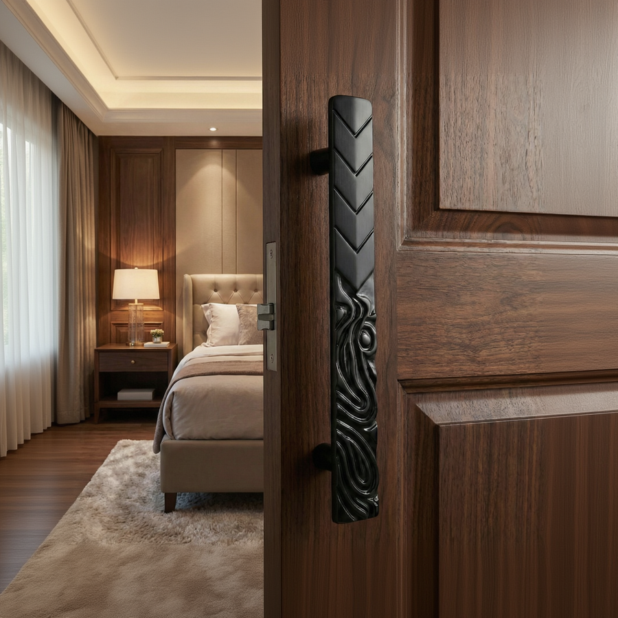 Water Flow Brass Door Handle – Brass handles — view 9