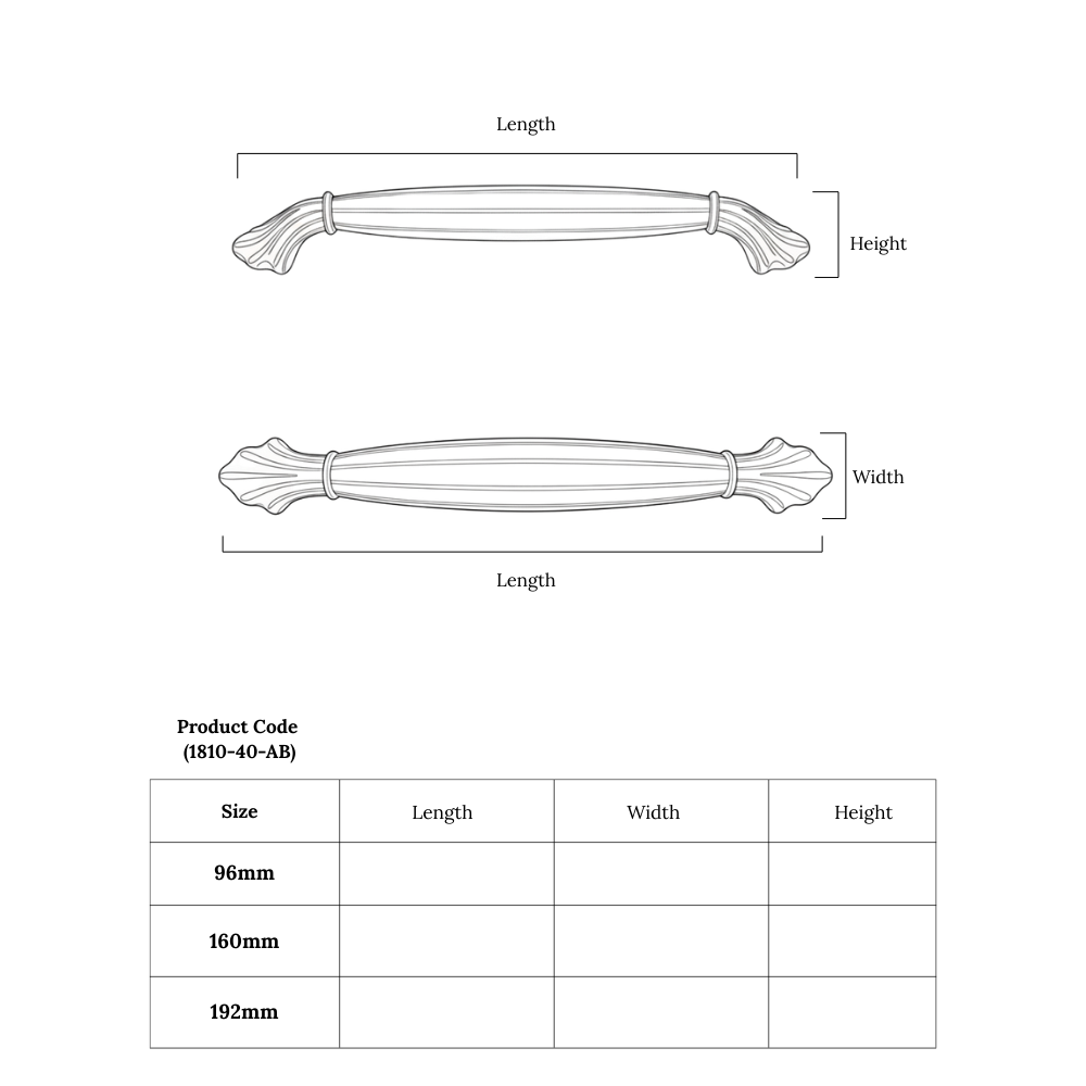 Barolo Fluted Bar Handle – Ceramic drawer handle