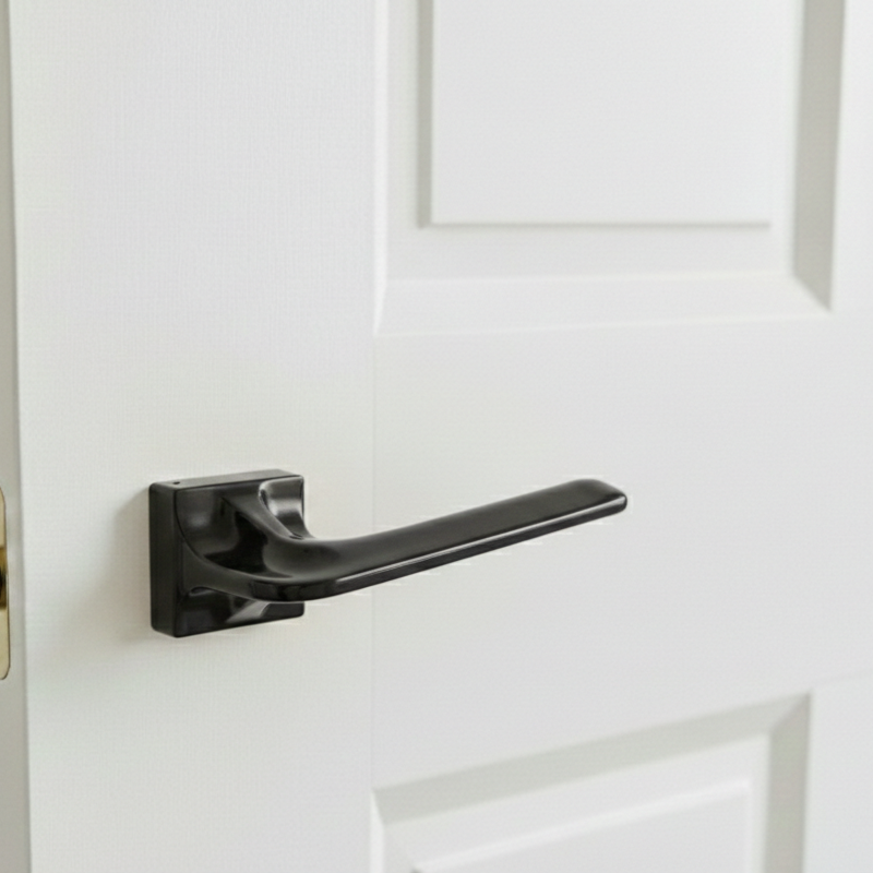 Reverie Lever Mortise Set in Matte Black – mortise door handle