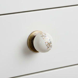 Ivory Disc Dome Knob 