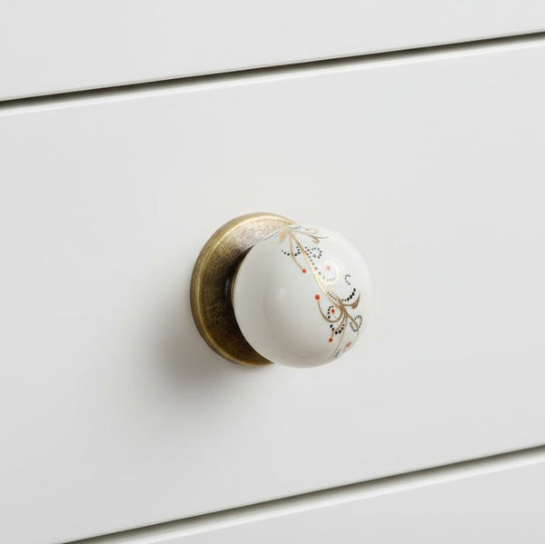 Ivory Disc Dome Knob