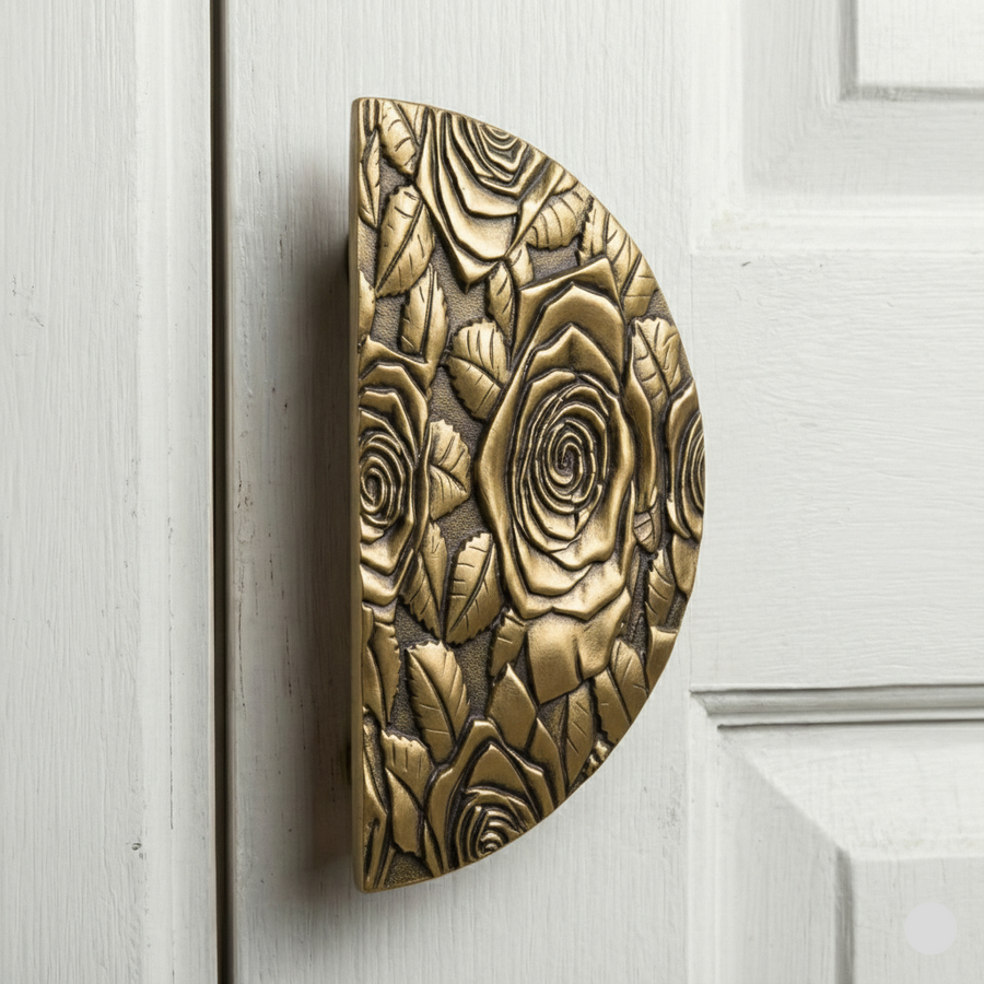 Grand Solid Brass Door Handle – brass long handle, view 3