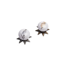 Fleur Painted Star Knob – Ceramic Knob — view 3