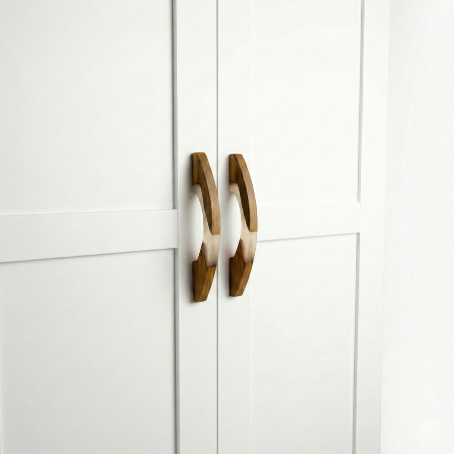 Resin Inlay Linear Handle – wood resin long handle