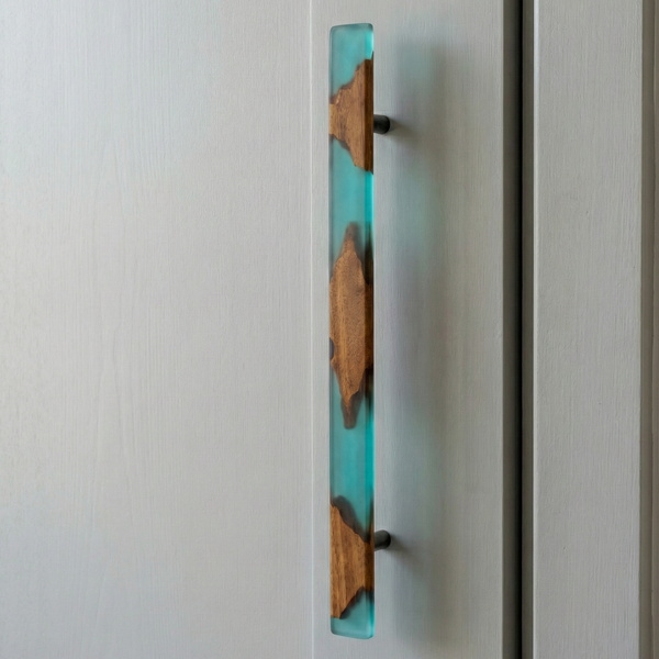 Aqua Wood Resin Door Handle – Wood Resin Long handles — alternate view