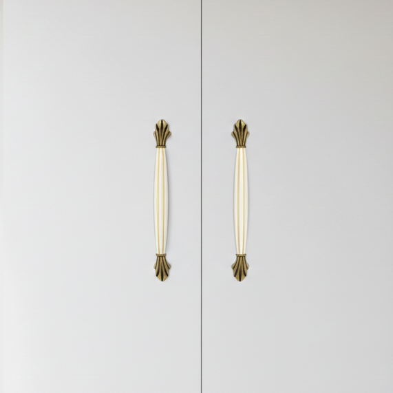 Barolo Fluted Bar Handle – Ceramic drawer handle — alternate view