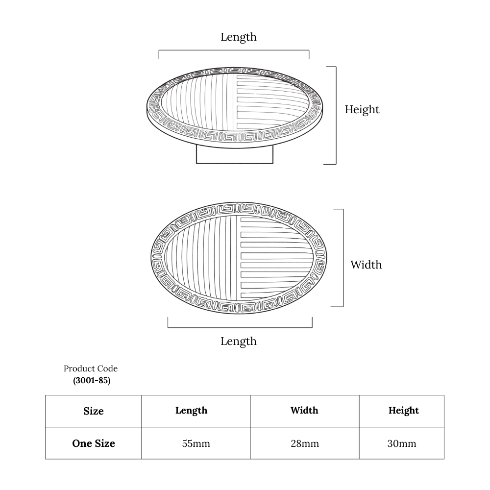Safari Oval Dome Knob – Ceramic Knob