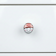 Stripe Smiley Artisan Knob – Ceramic Knob — view 1