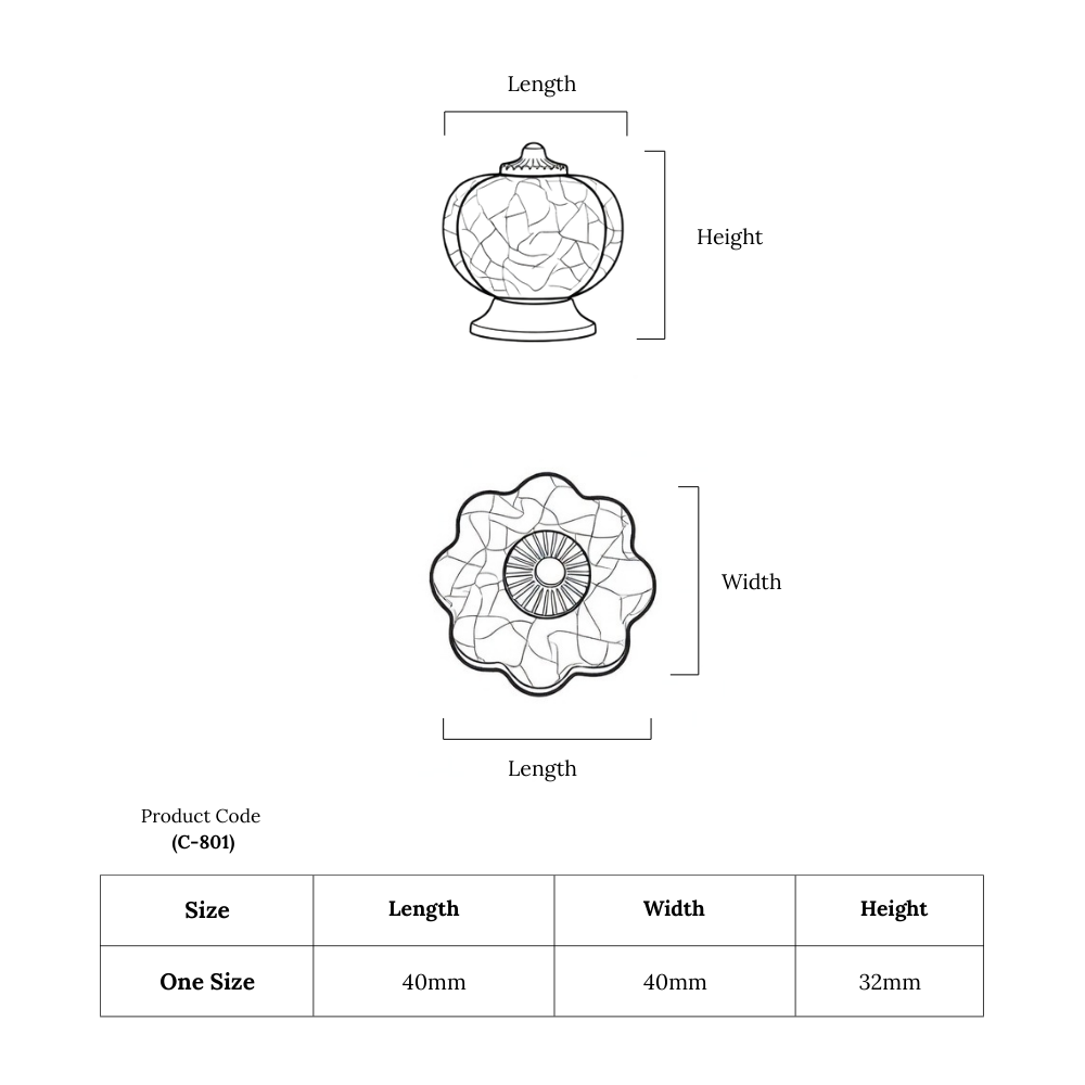 Forma Oval Knob – Ceramic Knob