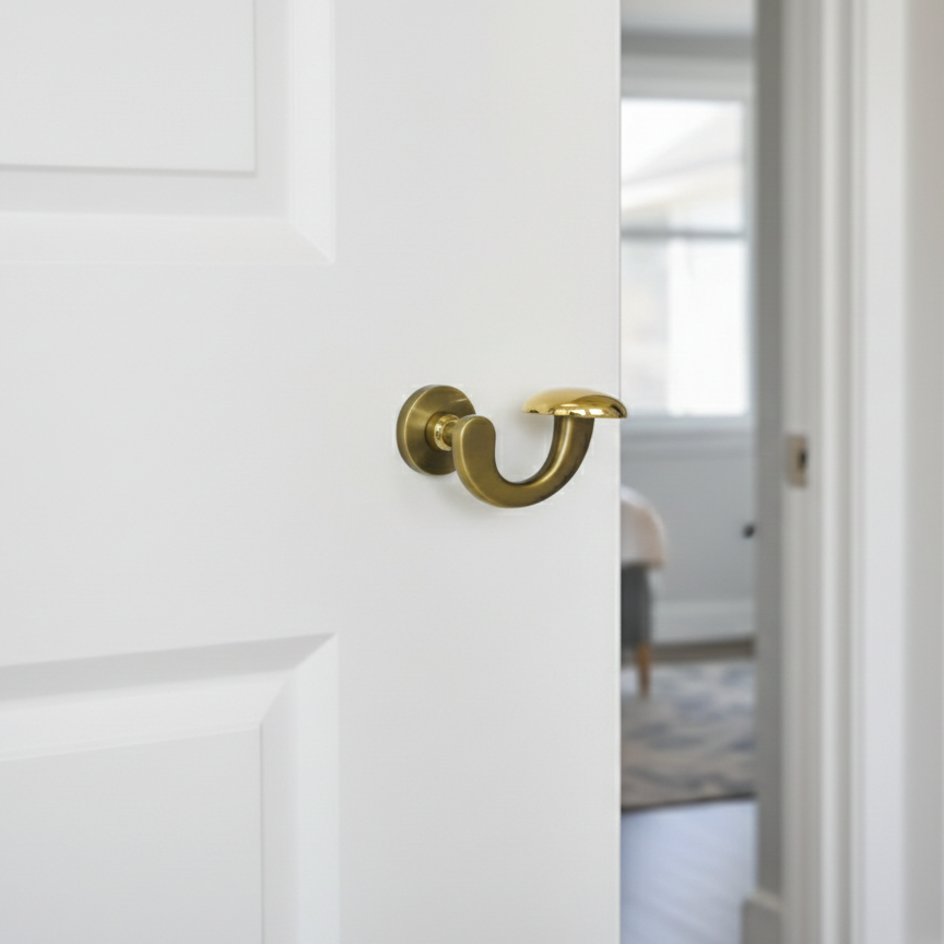 Vega Duo-Finish Mortise Set in Matte Gold + PVD Gold – mortise door handle