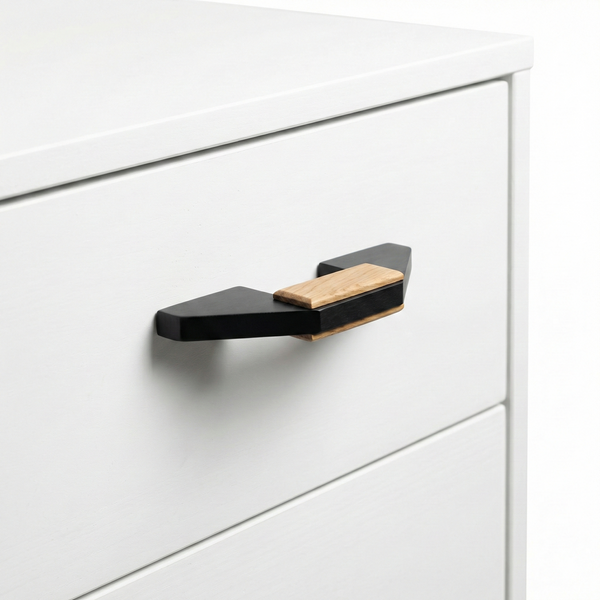 Natura Wood+Metal Long Handle in Matte Black