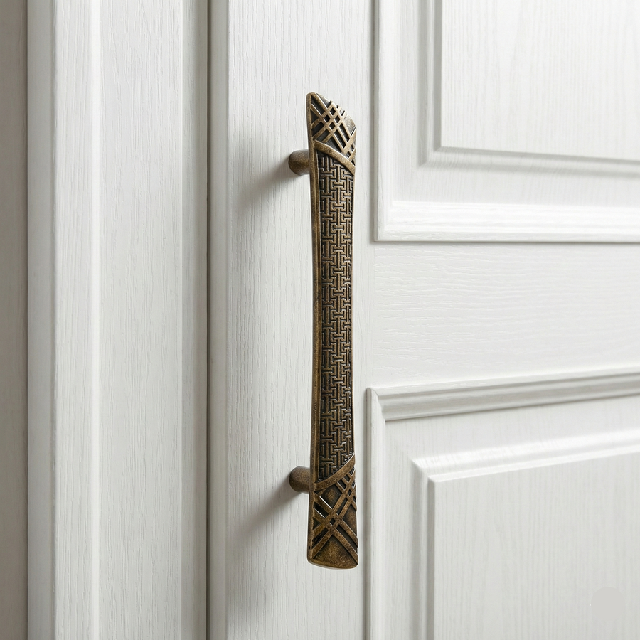 Titan Arc Door Handle in Copper Antique Brass – aluminium long handle
