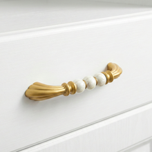 Florentine Bead Bar Handle – Ceramic drawer handle — view 2