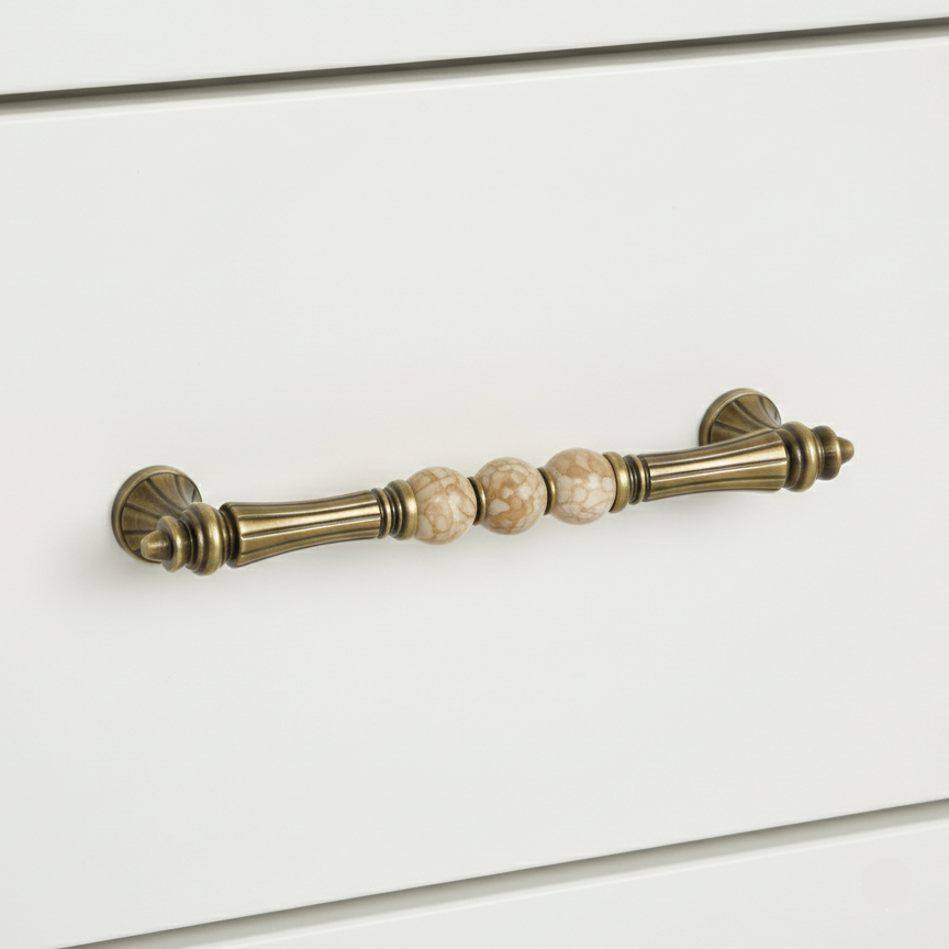 Bellora Curved Dome Bar Handle – Ceramic drawer handle — view 4