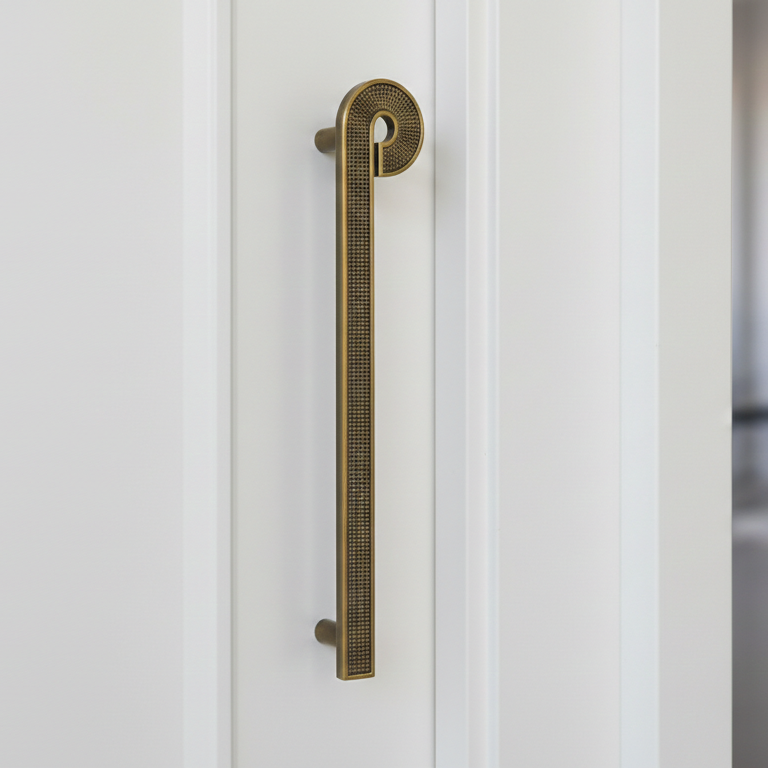 Prestige Flange Brass Handle – brass long handle, view 3