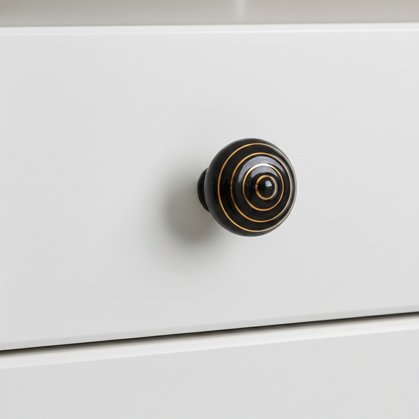 Stack Disc Vivid Knob in Matte Black