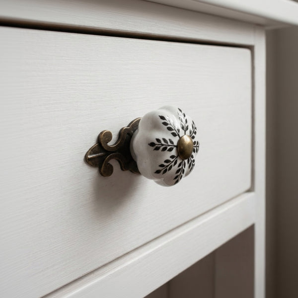 Champagne Pumpkin Ribbed Knob – Ceramic Knob — alternate view