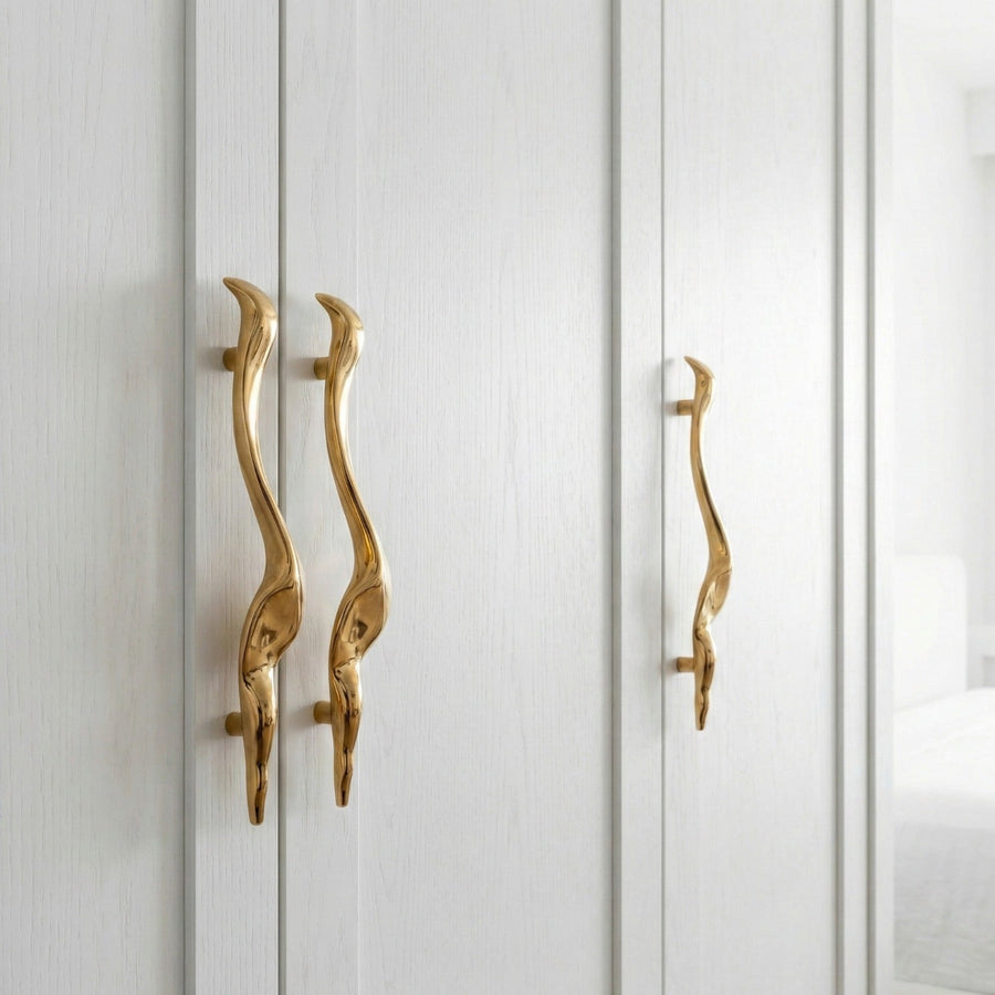 Signature Slim Brass Door Handle – Brass handles