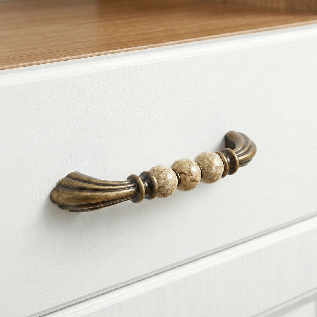 Florentine Bead Bar Handle – Ceramic drawer handle