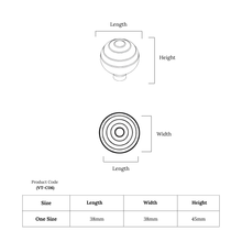 Orbit Layered Disc Knob – Ceramic Knob — view 9